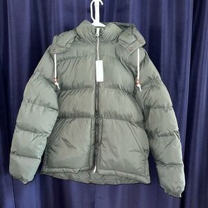 Alpine Design Ski Puffer Jacket Green Removable Hood Water Repellent Men Med NEW